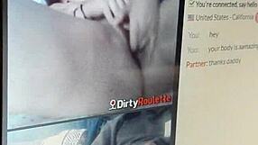 Horny teen with big tits fingers herself to orgasm on cam. Ass and pussy exposed.