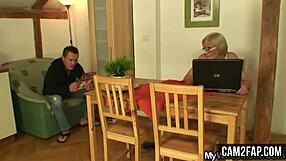 Blonde Granny Gives Head And Gets Pussy Fucked