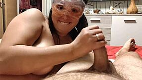 Young Teen Gets Pleasured by Stepbrother in Taboo Jerking Off Scene