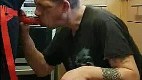 Descriptive Pegging boyfriend's ass in kitchen, public cornfield, and bathroom with wild ass-to-mouth action