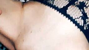 beautiful wife in fishnet stockings gets anal fucked