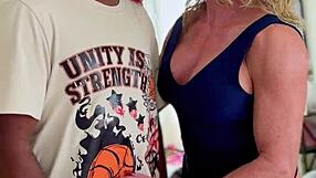 Mature Fan Wins Fitness Contest With Huge Creampie Reward