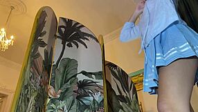 hot cheerleader at photoshoot turns porn casting 😏