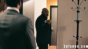 Office Bimbo Tiffany Watson Climbs Dicks To Ladder