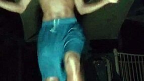 Athletic Roommate Trains at the Gym with Teacher