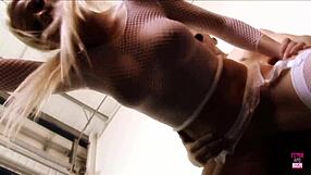 Two blondes say, 'Fuck us in lingerie' with big tits