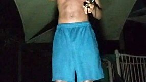 Athletic Roommate Trains at the Gym with Teacher