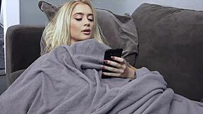 Hot step sister caught masturbating.