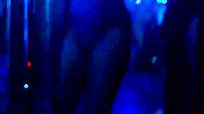 Trav's Ebony Outdoor Striptease in Lingerie with Clothes Ripped