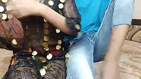 Indian desi saali gets slammed hard by jija in rough country action.