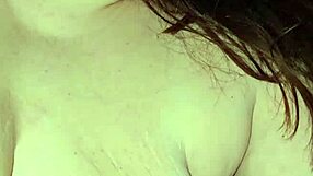 Big white woman says, Sit on cock and moan.