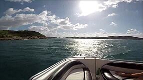 Fisherman Fucks Tight Pussy with Small Tits and Creampie