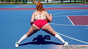 i fucked this chubby housewife's bubbly ass real hard at the gym, oops