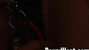 two hot lesbian slaves bound together by strict madame