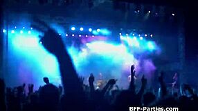 oral foursome after concert with lucky stranger blowjob