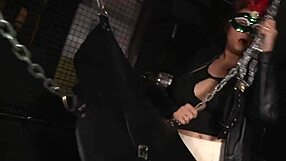 big tits milf in cage gets deepthroat