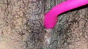 Hot hairy indian bhabhi inserts dildo suggestively