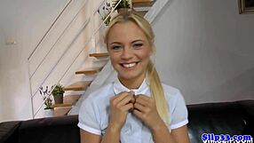 Hell Yeah! Classy Euro Teen Pounded Doggystyle by Old Man