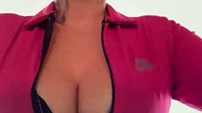 Tattooed Brazilian fitness enthusiast sweats in public gym