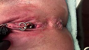 I’m just rubbing my pierced clit hard in latex gloves for fun.