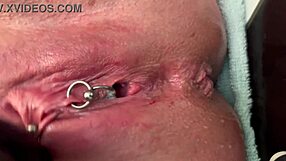 I’m just rubbing my pierced clit hard in latex gloves for fun.