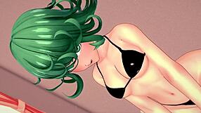 Hot Tatsumaki strips bikini, ready for uncensored banging action!