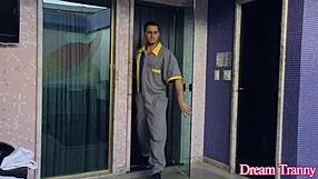 Tranny Roberta Cortes Rides Hard, Then Cums in His Mouth