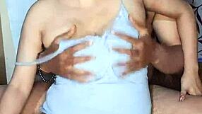 desi cute big boobs alisha bhabhi contrasts her juicy hairy pussy with saggy tits