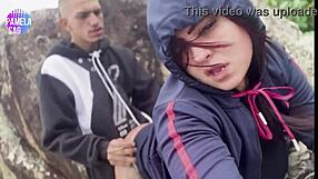 Why is this young guy flashing his big ass on the beach?