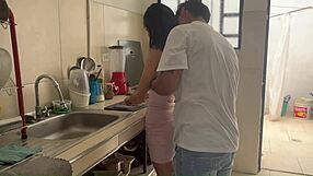 Sister-in-law in kitchen without panties, ready for my cock?