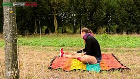 Outdoor fetish action with foot worship and facesitting