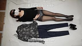 In this amateur fetish video, she slowly strips out of her underwear, tearing clothes for excitement.