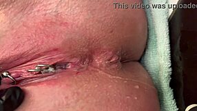 I’m just rubbing my pierced clit hard in latex gloves for fun.