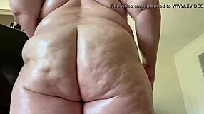 Ariesbbw proudly displays her big fat oiled ass in bold poses.