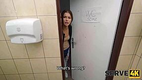 toilet revenge in serve4k with shaved czech babe