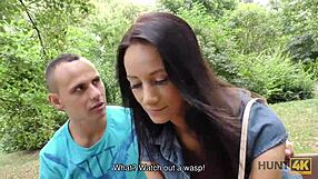 this hunt4k guy is so broke he lets a stranger fuck his cute girlfriend liliane for cash, what a crazy situation!