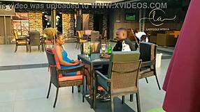 ebony sex goddess meets naija pornstar in exclusive bar fun