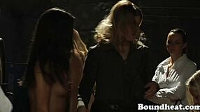 Innocent European girl bound tight and whipped by cruel mistress