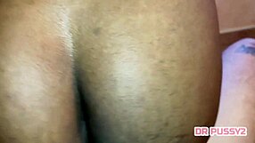 fat black ass riding a big white cock in interracial action