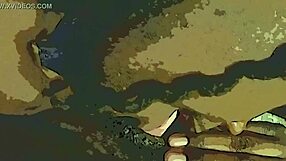 Dildo and tongue tag team on wet ebony pussy