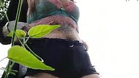 Curvy Brazilian Flashes In The Woods