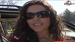 Brunette MILF With Silicone Boobs Rides Hard Cock After Street Pickup!