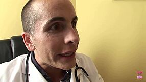 This skinny blonde bitch got fucked hard by hung doctor