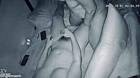 Intimate couple in homemade video
