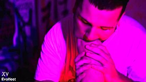 my bbw girlfriend gives amazing foot sex with her wet pussy