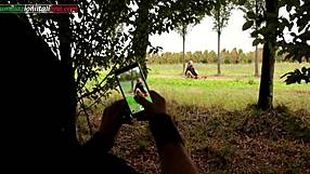 Voyeur Watches Outdoor Foot Worship and Facesitting Humiliation