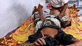 Hot Indian housewife gets a sensual homemade pussy licking