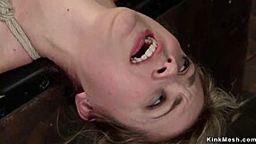 Blonde TORMENTED in VARIOUS BONDAGES with toys.