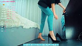 isn't she stunning in those hot heels and costume