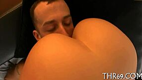 lewd babe licks hard boner eagerly